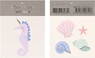 Meri Meri Small Seahorse and Shell Tattoos, 2-Pack