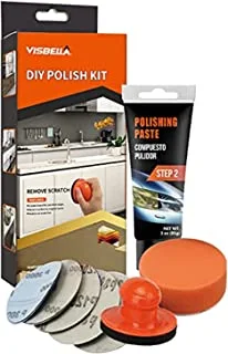 Visbella DIY Plastic Plate Polishing Kit Repair Scratches, Marks, Beautiful Edges, Returns Luster, Polish Scratches PG0065YW1B