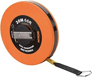 WOKIN Fibreglass Measuring Tape (50m x 12.5mm, Orange/Black)