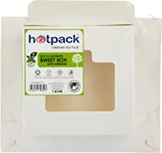 Hotpack Sweet Box Coated with Window 15x15cm - 5 Pieces