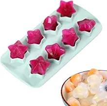 IBAMA Star Shaped Silicone Ice Cube Tray Freeze Mold Maker Tools Club Bar Party Use for Making Jelly Gummy Pudding Candy Ice Cream Chocolate Ice DIY (Green)