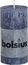 Bolsius Rustic Pillar Candle, 100 x 50 mm Size, Dark Blue