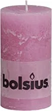 Bolsius Rustic Pillar Candle, 130 x 68 mm Size, Pink