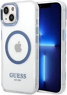 Guess Magsafe Transparent Outline iPhone 14 Max-Blue