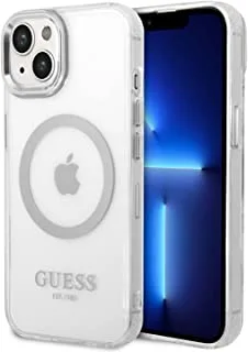 CG MOBILE Guess Magsafe Transparent Outline iPhone 14-Silver