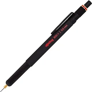 rOtring 1900181800+ قلم رصاص ميكانيكي وقلم شاشة تعمل باللمس ، 0.5 مم ، برميل أسود