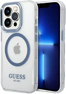 Guess Magsafe إطار شفاف لهاتف iPhone 14 Pro Max-Blue