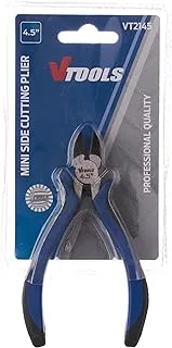 VTOOLS 4 Inch Mini Side Cutters, Small Diagonal Cutting Pliers, Spring Loaded Wire Cutters, Suitable for Jewelry Making, Electronic Repair, Wire Cutting, 1 Pack, VT2145