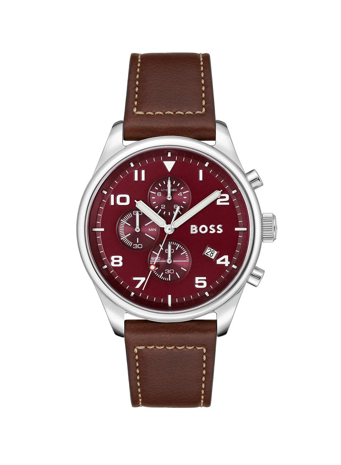 HUGO BOSS Leather Chronograph Wrist Watch 1513988