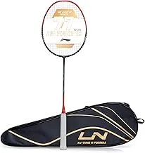 Li-Ning Air Force 77 G2 Carbon Fiber Strung Badminton Racket with Full Cover, NAVY/RED