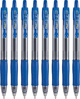 PILOT G2 Premium Refillable & Retractable Rolling Ball Gel Pens, Bold Point, Blue, 8-Pack (15319)