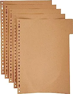 Hema a4 file dividers 5-pieces, brown