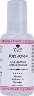 Nature spell make-up remover rose & aloe vera 100ml n847
