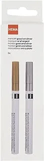 Hema Markers 2 Piece, Gold/Silver