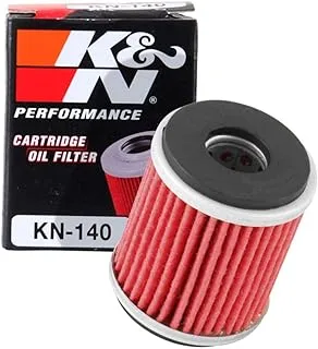 K&N Motorcycle Oil Filter: High Performance, Premium, Designed to be used with Synthetic or Conventional Oils: Fits Select Yamaha Motorcycles, KN-140, One Size