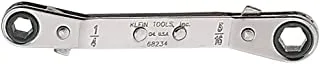 Klein Tools 68234 Ratcheting Offset Box Wrench, Fully Reversible, 1/4 by 5/16-Inch, Made in USA