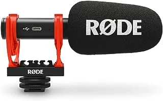 RØDE VideoMic GO II ميكروفون بندقية مدمج للغاية وخفيف الوزن مع صوت USB لصناعة الأفلام وإنشاء المحتوى وتسجيل الموقع والصوت والبث الصوتي ومكالمات الفيديو