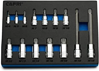 Capri Tools XZN Triple Square Bit Socket Set, 14-Piece (XZN Bit Set/Master)