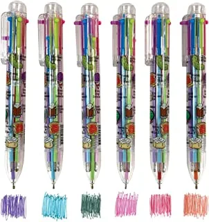 مجموعة أقلام ريمون جيديس 6 ألوان متعددة الألوان مع حبر معطر (عبوة من 12)