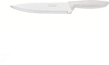 Tramontina Plenus 8 Inches Chef Knife with Stainless Steel Blade and White Polypropylene Handle