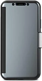 جراب محفظة Moshi StealthCover لهاتف iPhone XS / X - مقاوم للصدمات وحماية ضد السقوط - مضاد للخدش - غطاء محمول متوافق مع الشحن اللاسلكي - رمادي برونزي