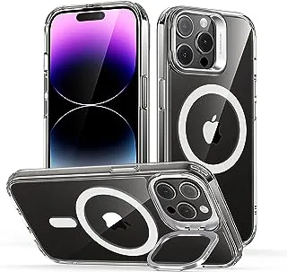 ESR Classic Kickstand Case Compatible with iPhone 14 Pro Max Case, Clear Case with Stand, Military-Grade Protection, Built-in Camera Ring Stand, Scratch-Resistant Acrylic Back, Clear