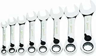 Williams ws-1168rcs 8-piece stubby reversible ratcheting combination wrench set