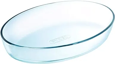 شواية زجاج بيضاوية من بايركس 346B000 ، 35 × 24 سم
