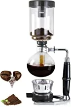 MIBRU Japanese Style Siphon coffee maker Tea Syphon pot vacuum coffeemaker glass type coffee machine filter 3cup,5cup (3 CUP)