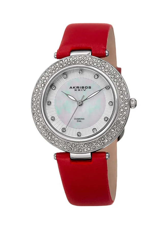 Akribos XXIV Women's Diamond Studded Analog Watch AK1008RD