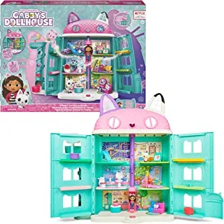 Gabby’s Dollhouse, Purrfect Dollhouse with 2 Toy Figures, 8 Furniture Pieces, 3 Accessories, 2 Deliveries and Sounds, Kids’ Toys for Ages 3 and above. Now Available
