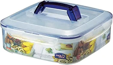Lock & lock appetizer & dessert square food storage container with handle 219.79-oz / 27.47-cup