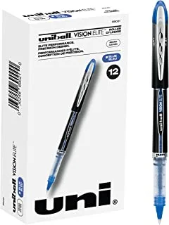 يوني-بول فيجن إليت أقلام حبر سائل ، مايكرو بوينت (0.5 مم) ، أزرق ، 12 قطعة