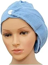 2 PCS Hair Towel, Ultra Absorbent & Fast Drying Microfiber Towel For Fine & Delicate Hair, Soft blue