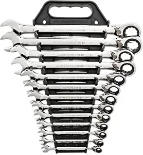 GEARWRENCH 13 Pc. 12 Pt. Reversible Ratcheting Combination Wrench Set, SAE - 9509N