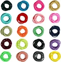 SHOWAY Bright Color Elastic Hair Ties Accessories for Baby Girls (Mix Colors, 2mm)- 200 Pieces