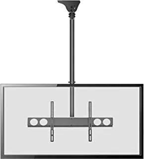 Adjustable Height Tv Ceiling Mount - Tilting Vertical Vesa Universal Monitor Mounting Bracket W/Telescoping Arm, Mounts 37 To 70 Inch Hdtv, Led, Lcd, Flat Screen Television Up To 50 Kg - Pyle Pctvm18