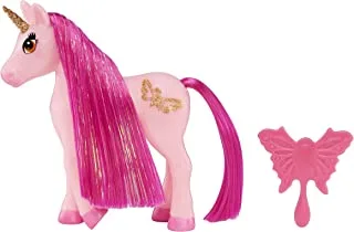 Dream Ella 580966EUc Mga'S Dream Bella Little Unicorn-Ribbon-Pink Magical Accessory With Butterfly Brush-Style The Mane & Tail-Fits All 5.5