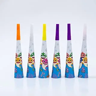 Italo Happy Birthday Party Horn Blowers for Birthday Decoration 6 Pack