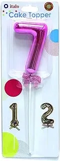 Italo Creative Cake Topper, Number 7, Pink