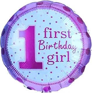 Italo Helium Foil Balloon for First Birthday Girl 18