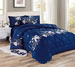 Moon Multi Color Floral Comforter Set By Moon, King Size - 10Pcs, HY-020