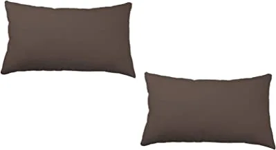Stylie Soft Plain Pillow, Brown, Size 50 * 75 cm, 2 Pieces