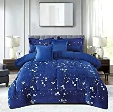 Ming Li Winter fur Comforter 6 Pieces Set, King Size, Multi Color, YHFLR-001