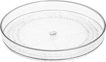 iDesign Clarity Lazy Susan Turntable Cosmetic Organizer for Vanity Cabinet, Bathroom, Kitchen Countertop to Hold Makeup, Beauty Products, 9