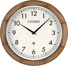 Citizen Clocks CC5011 Citizen Smart Echo Compatible Wall Clock with Multiple Timers, 12 in, Brown