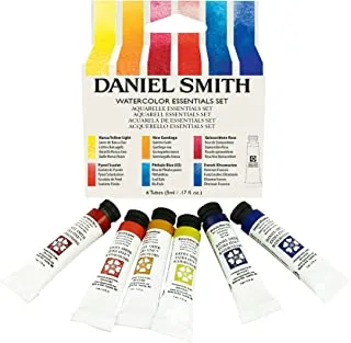 دانيال سميث 285610005 ألوان مائية تمهيدية Extra Fine Essentials ، 6 أنابيب ، 5 مل