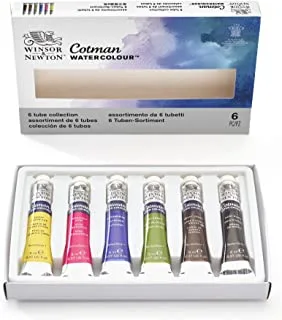 Winsor & Newton Cotman Water Colour Paint, Set Of 6, 8ml Tubes