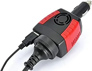 شاحن USB محول طاقة السيارة (150 وات 12 فولت تيار مستمر إلى 220 فولت تيار متردد)