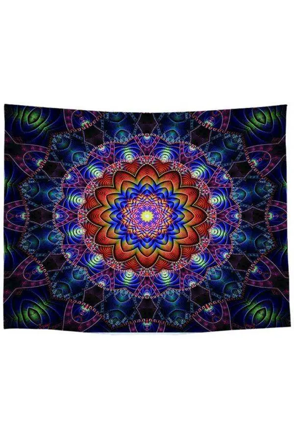 اشتري الآن Generic Mandala Printed Boho Wall Tapestry Hanging متعدد الألوان 150x130cm